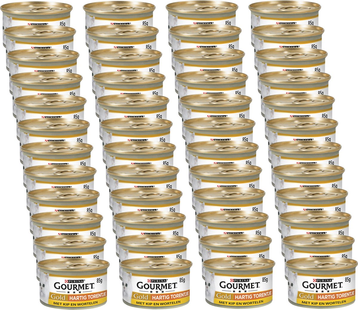 Gourmet Gold Hartig Torentje 85 G - Kattenvoer - 48 X Kip&Wortel