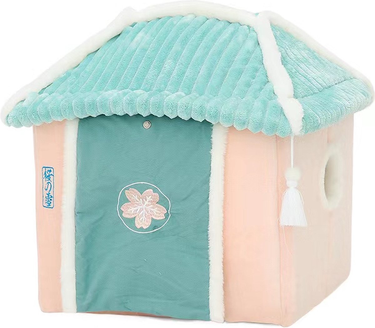 Merkloos Petsential Sakura Japanse Mand - Voor Katten (kattenmand) En Kleine Huisdieren (huisdierenmand)