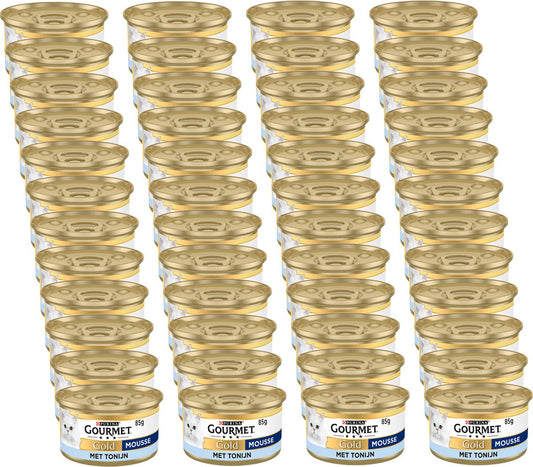 Gourmet Gold Mousse 85 G - Kattenvoer - 48 X Tonijn