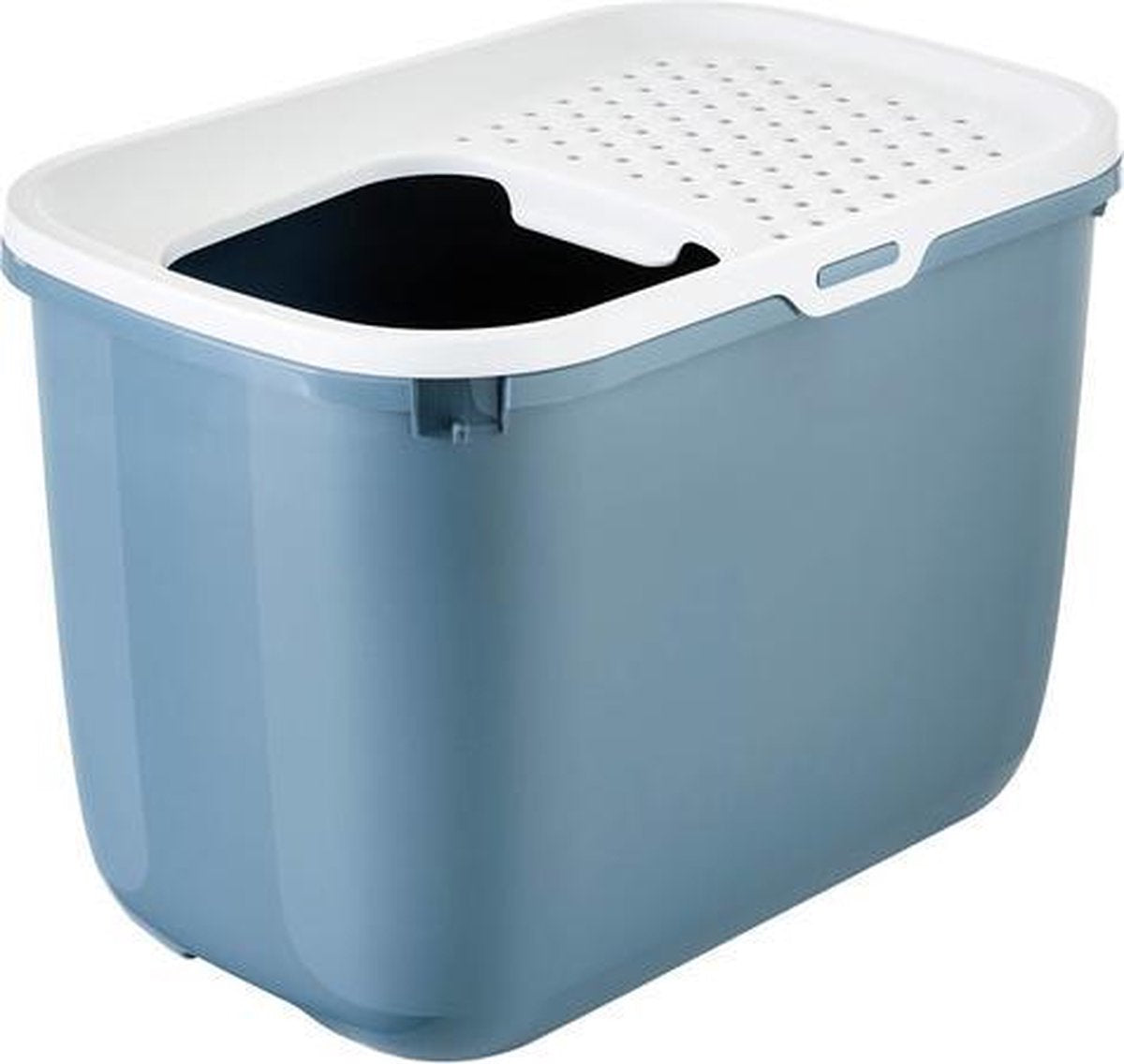Savic Hop In Kattenbak - Steenblauw/wit