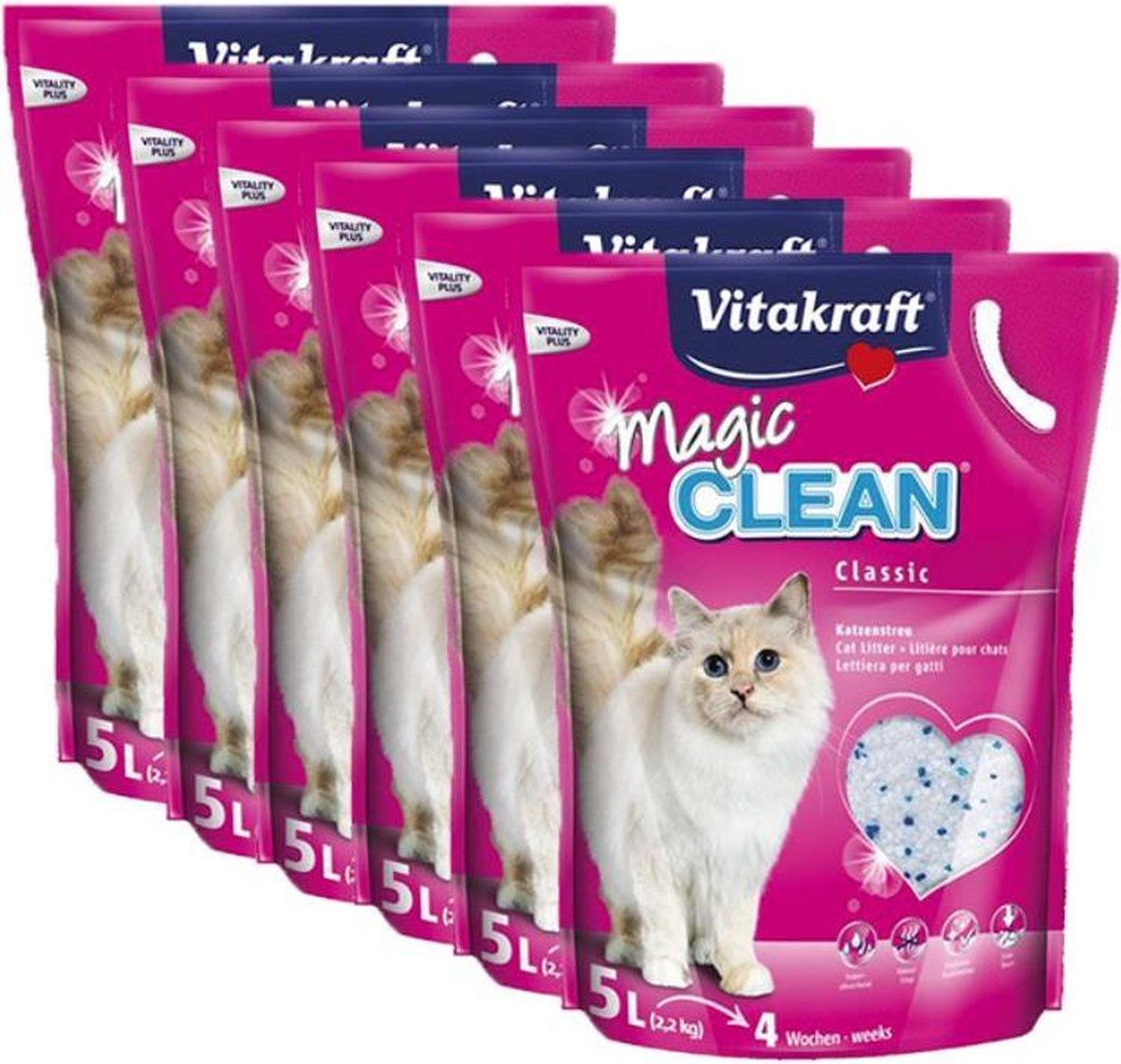 Vitakraft Magic Clean - Kattenbakvulling - 6 X 5 L