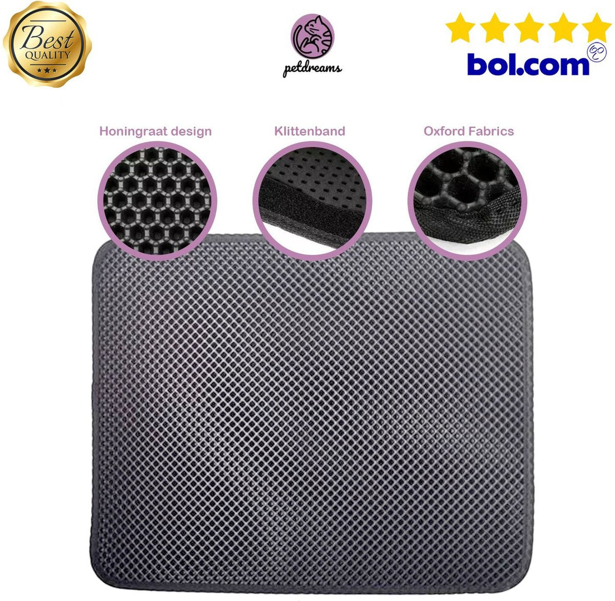 Professionele Kattenbakmat + Cadeau – Schoonloopmat Kattenbak – Katten Grit Opvanger – Dubbele Waterdichte Laag – Uitloopmat Kattenbak – Kattenverzorging – Kattenbak Accessoires - Gritmat – Kat Benodigdheden
