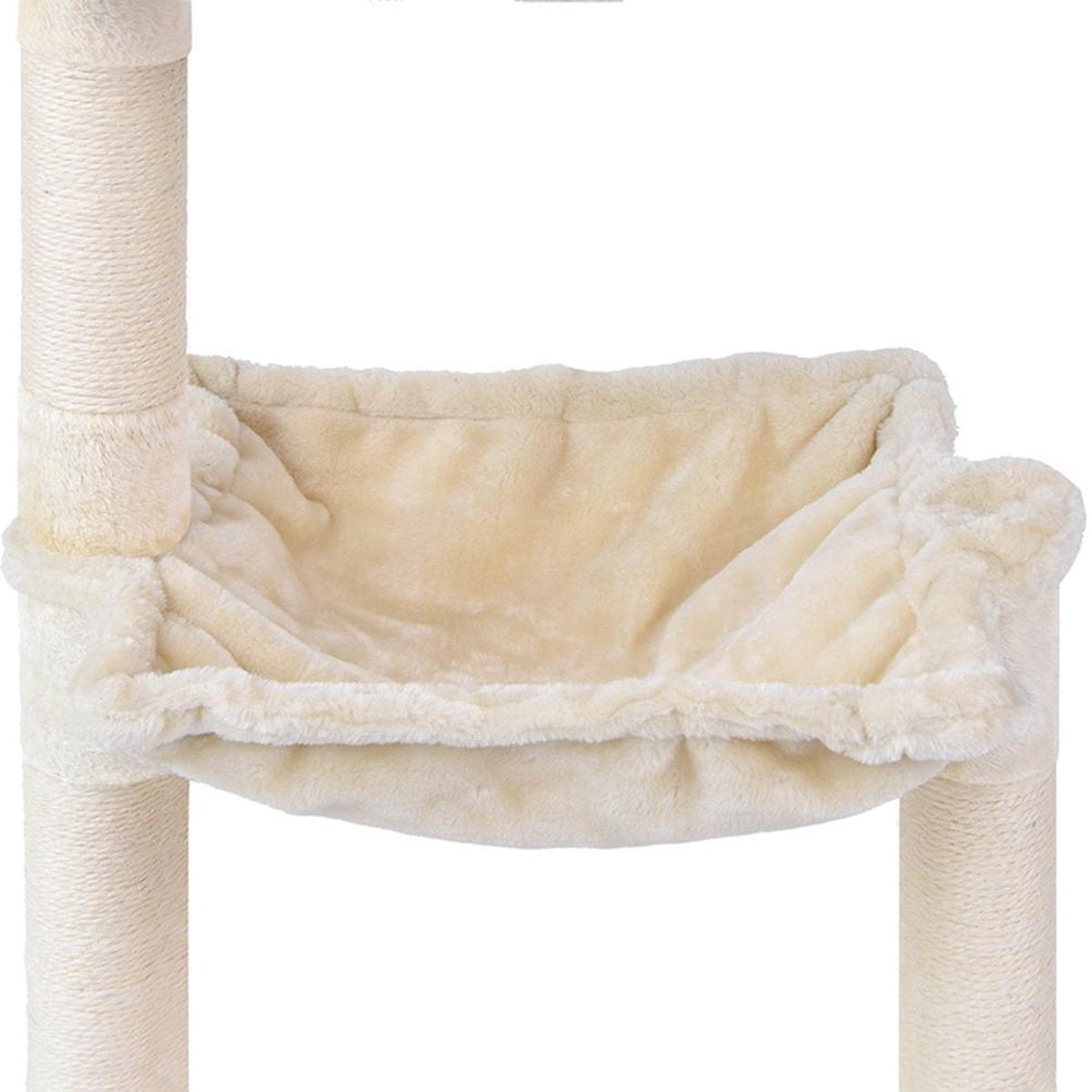 Merkloos MC Star Katten Krabpaal 70cm Krassen Grote Nis En Bal Opgeschort Spelen Schraper Platform Sisal - Beige, 70cm
