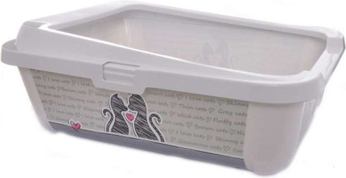 Moderna Trendy Cat Open - Grijs - Kattenbak - 50.5 X 38.5 X 18 Cm