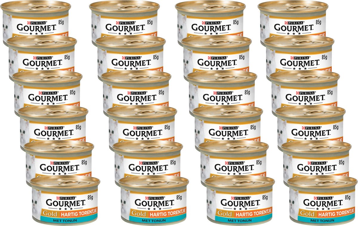 Gourmet Gold Hartig Torentje - Kattenvoer Natvoer - Tonijn - 24 X 85 Gr