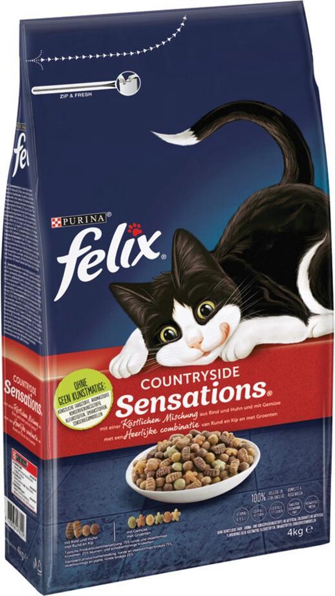 4x Felix Kattenvoer Countryside Sensations 4 Kg (16kg)