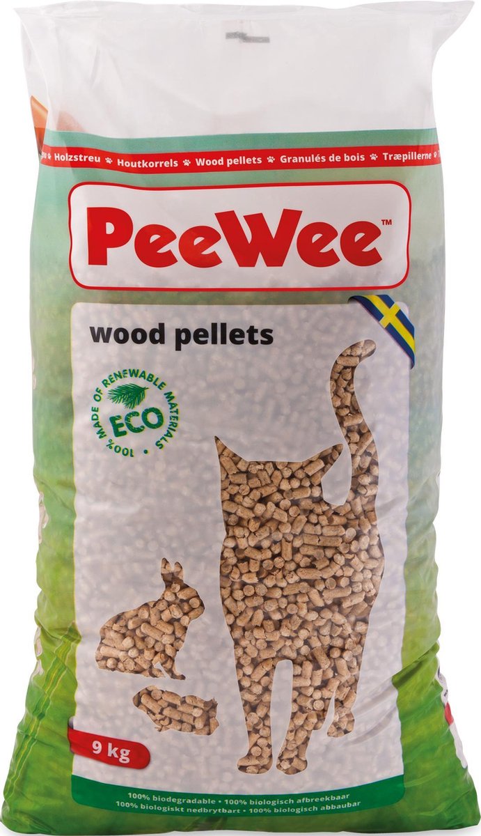 Peewee Houtkorrels Kattenbakvulling - 9 Kg (14l)