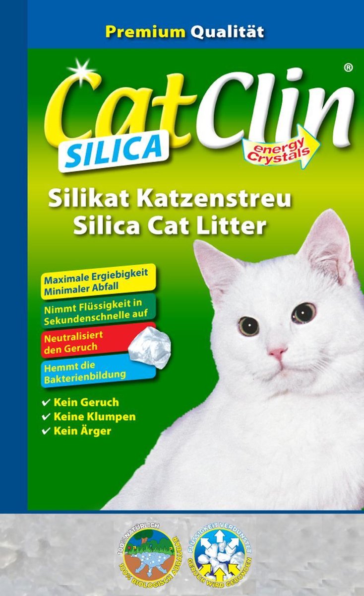 Merkloos CatClin Silica Kattenbakvulling Bundelvoordeel 8 X 8L