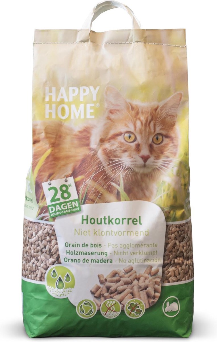 Happy Home Natural Wood - Kattenbakvulling - 20 L
