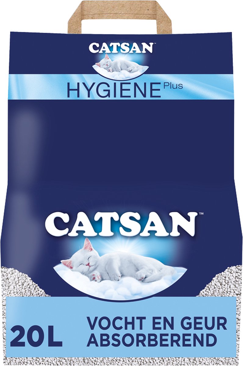 Catsan Hygiene Plus - Kattenbakvulling Geurabsorberend - 20 L