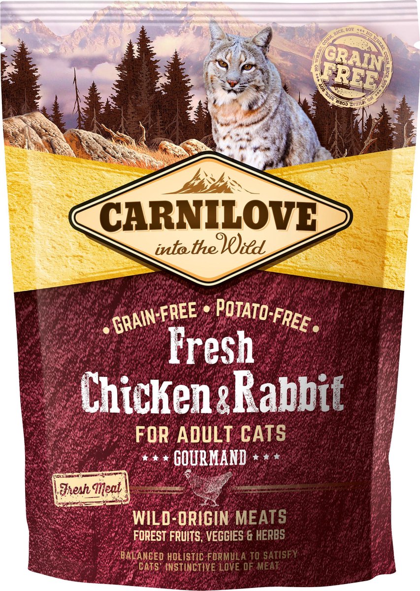 Carnilove Cat Grain Free Fresh Chicken & Rabbit 6 Kg - Kat