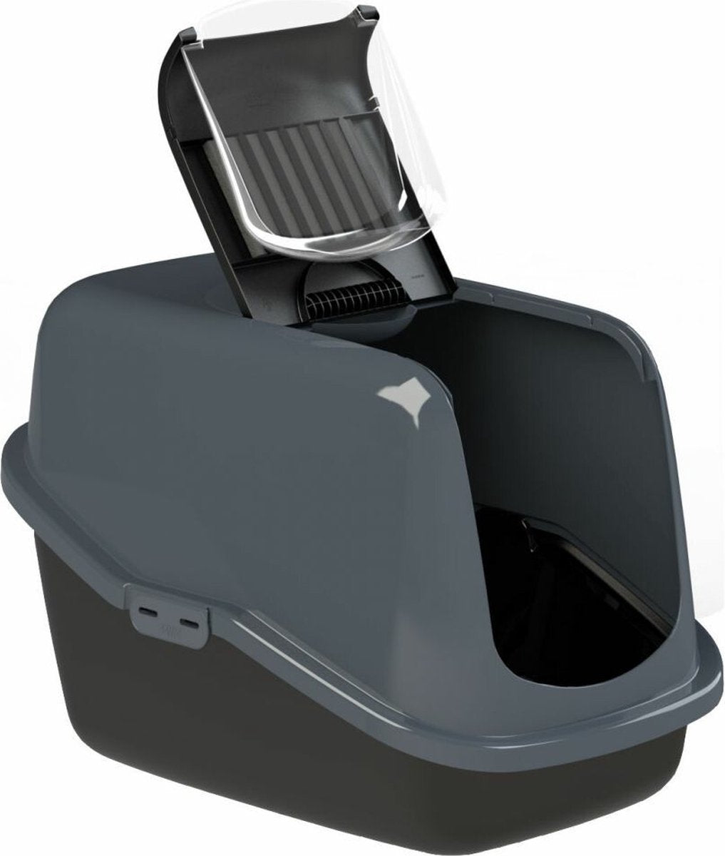  PeeWee Kattenbak EcoHus Startpakket - Antraciet - 56 X 39 X 38,5 Cm