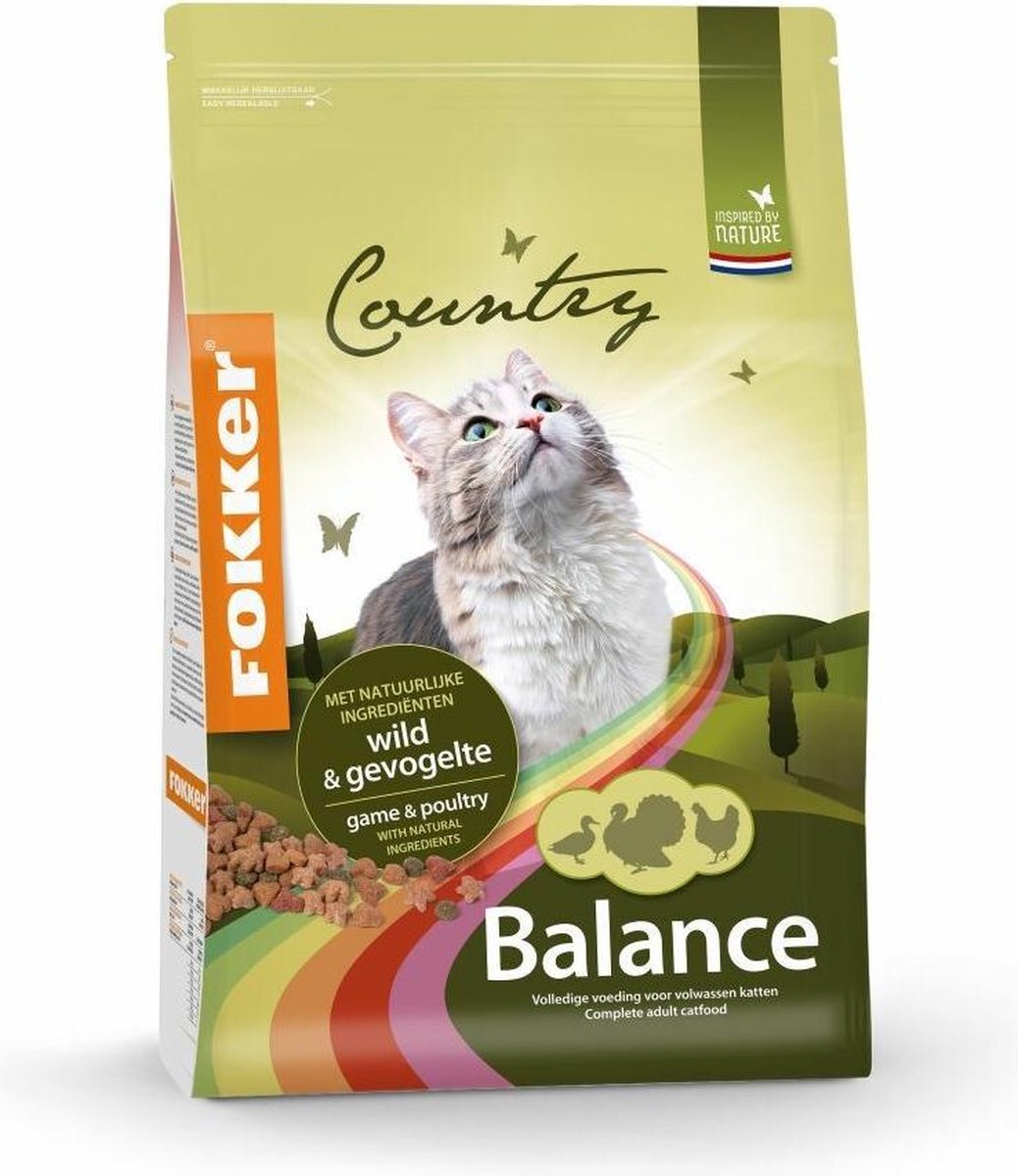  Fokker Country Balance - Wild En Gevogelte - Kattenvoer - 10 Kg