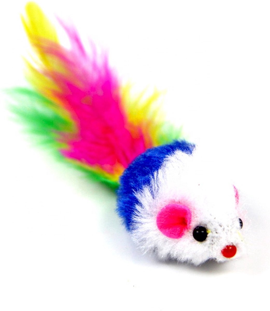  Kittynip Speelmuizen Set (10 Stuks) - Kattenspeeltjes Met Veren - Speelmuizen Met Veer - Kattenmuisjes - Kattenspeelgoed - Speelgoed Voor Katten - Katten Muisjes