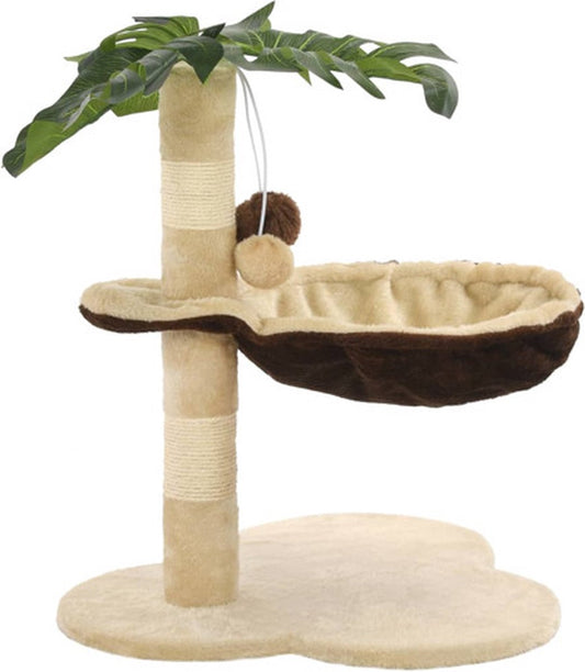  VidaXL Kattenkrabpaal Met Sisal Krabpaal 50 Cm Beige En Bruin