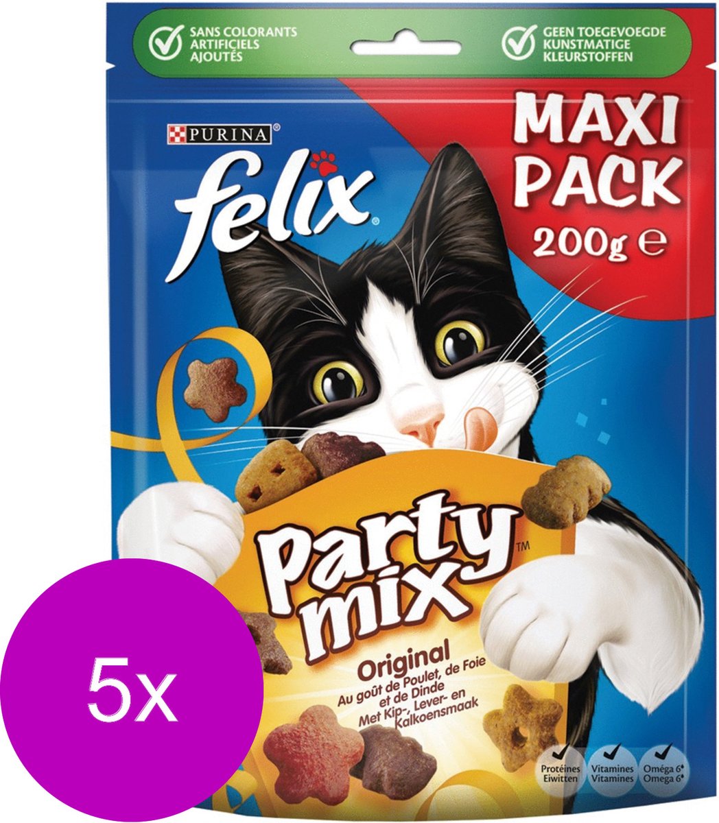  Felix Party Mix - Kattensnacks Original Mix - 5 X 200g