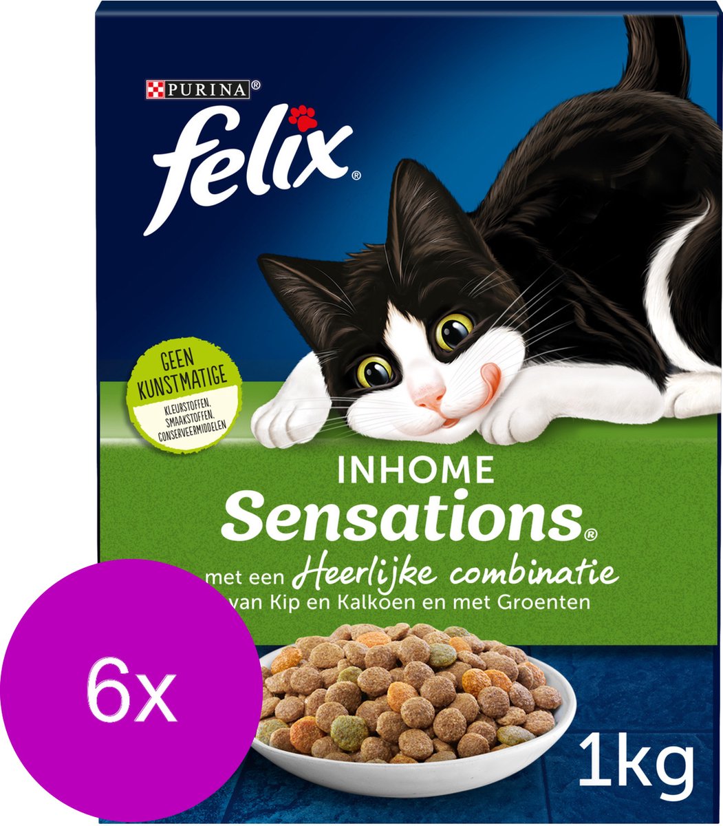  Felix Inhome Sensations - Kattenvoer - 6 X 1 Kg