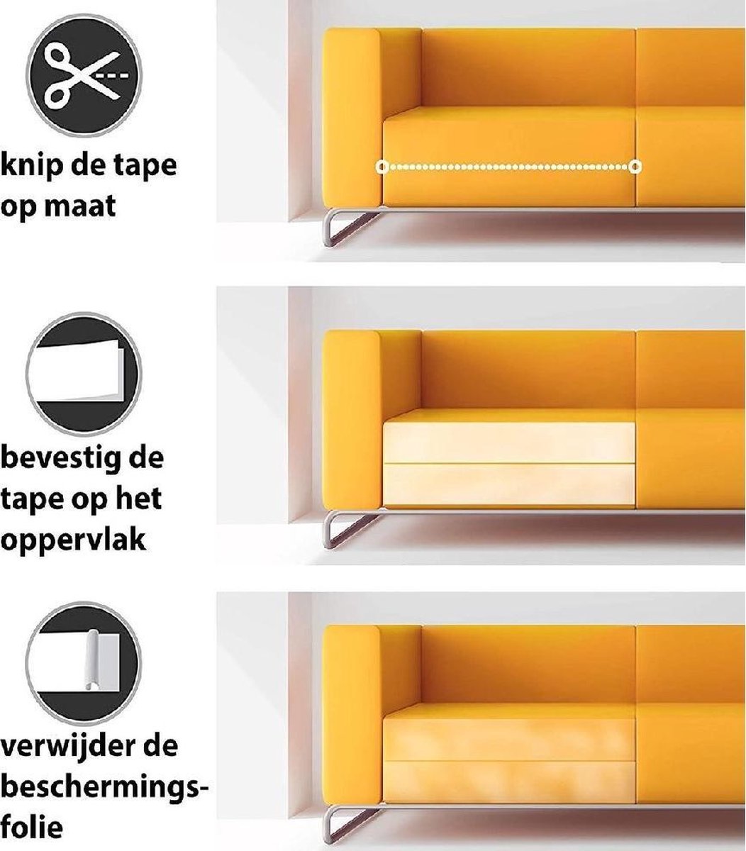 Merkloos Meubelbeschermer - Krab Bescherming - Anti Krabben - Trainingstape - 30 Meter Lang - Bescherming Voor Meubels - Meubelbescherming - Diervriendelijk Trainingstape - Tegen Krabschade - 10 Cm X 30 Meter - XXL Voordeel