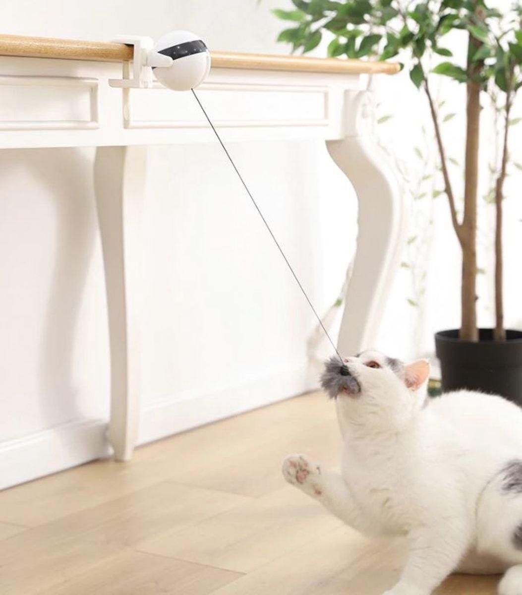 Merkloos Kattenspeelgoed - Katten Speelgoed - Katten Speeltje - Katten Bal - Katten - Kattenhengel - Kitten Speelgoed - Kattenspeeltjes - Elektrische - Muis - Automatische Hengel - Bal - Poes - Katten - Prooi - Kat - Poesjes - Interactief Kattenspeelgoed
