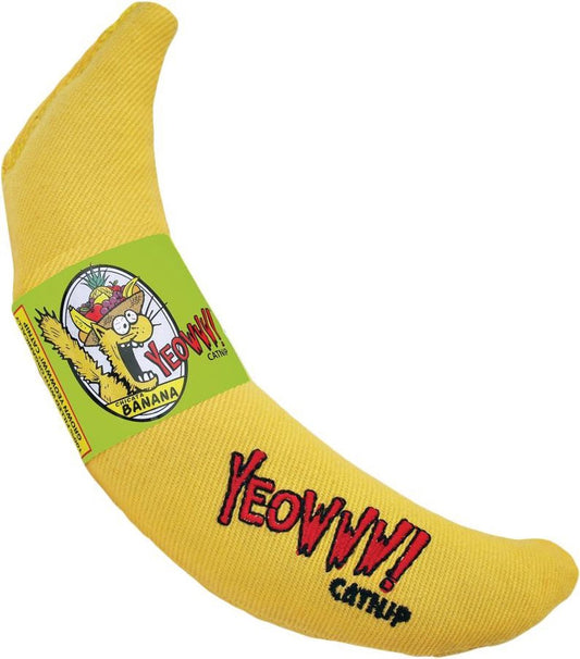 Yeowww! Chicata Banana - Speeltje Voor Katten Met Kattenkruid - De Meest Krachtige Catnip Ter Wereld – Onweerstaanbaar – Katoen – 17.7 Cm - Geel