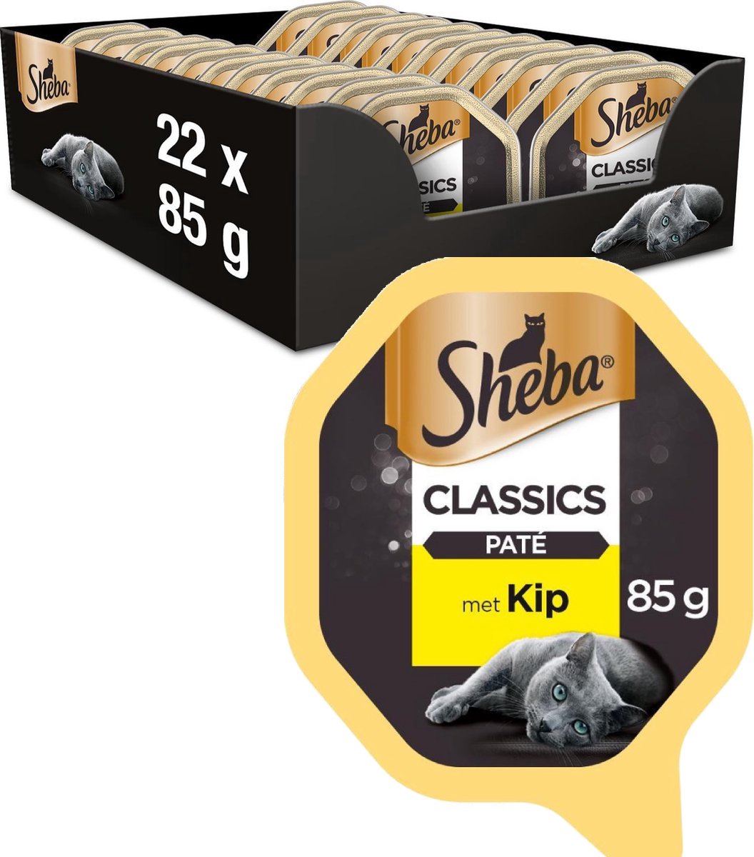  Sheba Classic Paté Katten Natvoer - Kip - 22 X 85g