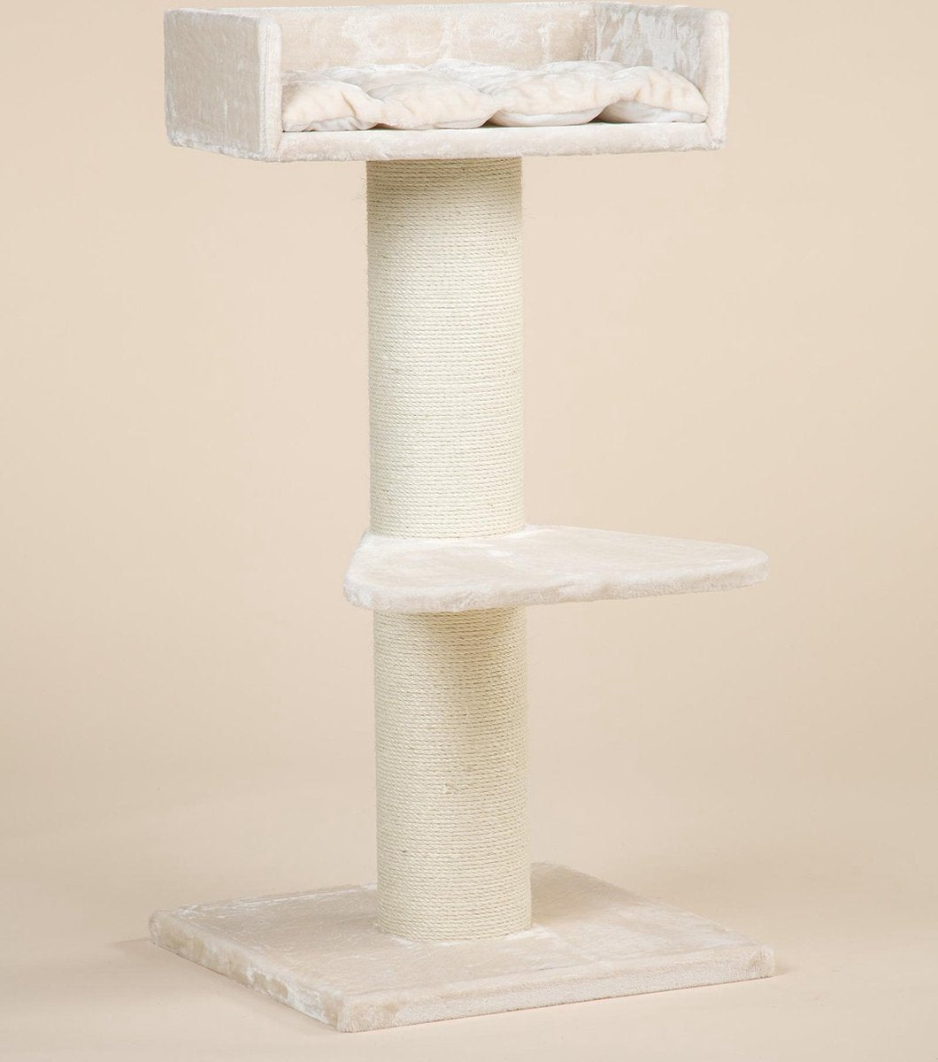 Krabpaal Voor Grote Katten Maine Coon Lounge Krabpaal - Beige - 60 X 60 X 120 Cm