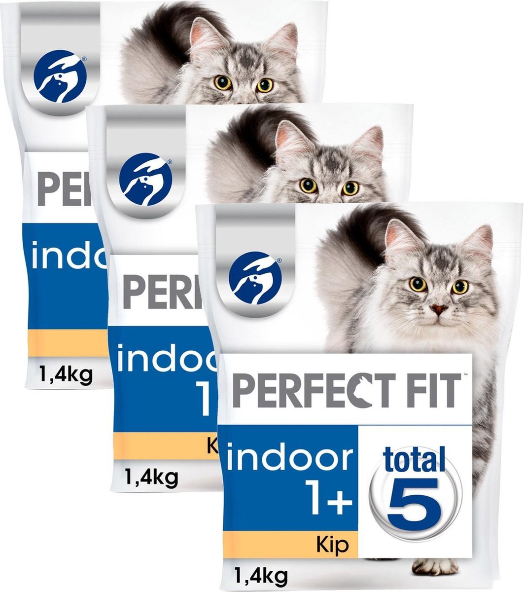  Perfect Fit Droogvoer Adult Indoor Kip - Kattenvoer - 3 X 1.4 Kg