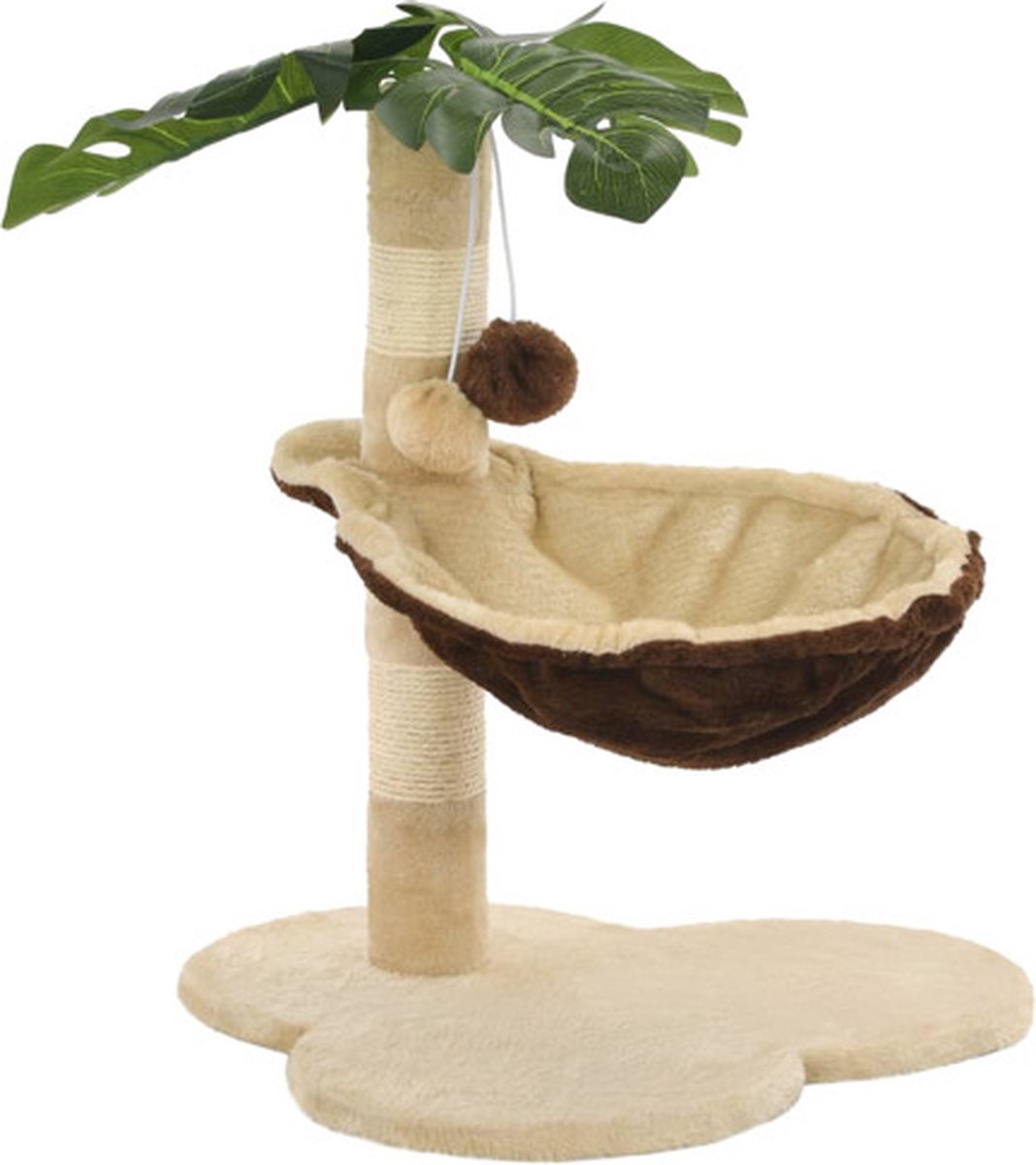  VidaXL Kattenkrabpaal Met Sisal Krabpaal 50 Cm Beige En Bruin