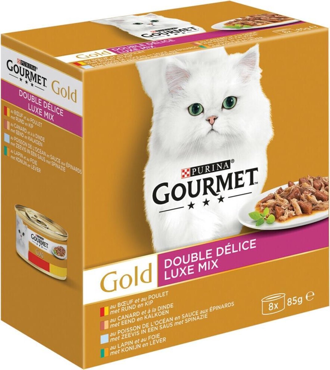  Gourmet Gold Luxe Mix - Kattenvoer Natvoer - Vis/Vlees - 48 X 85 G