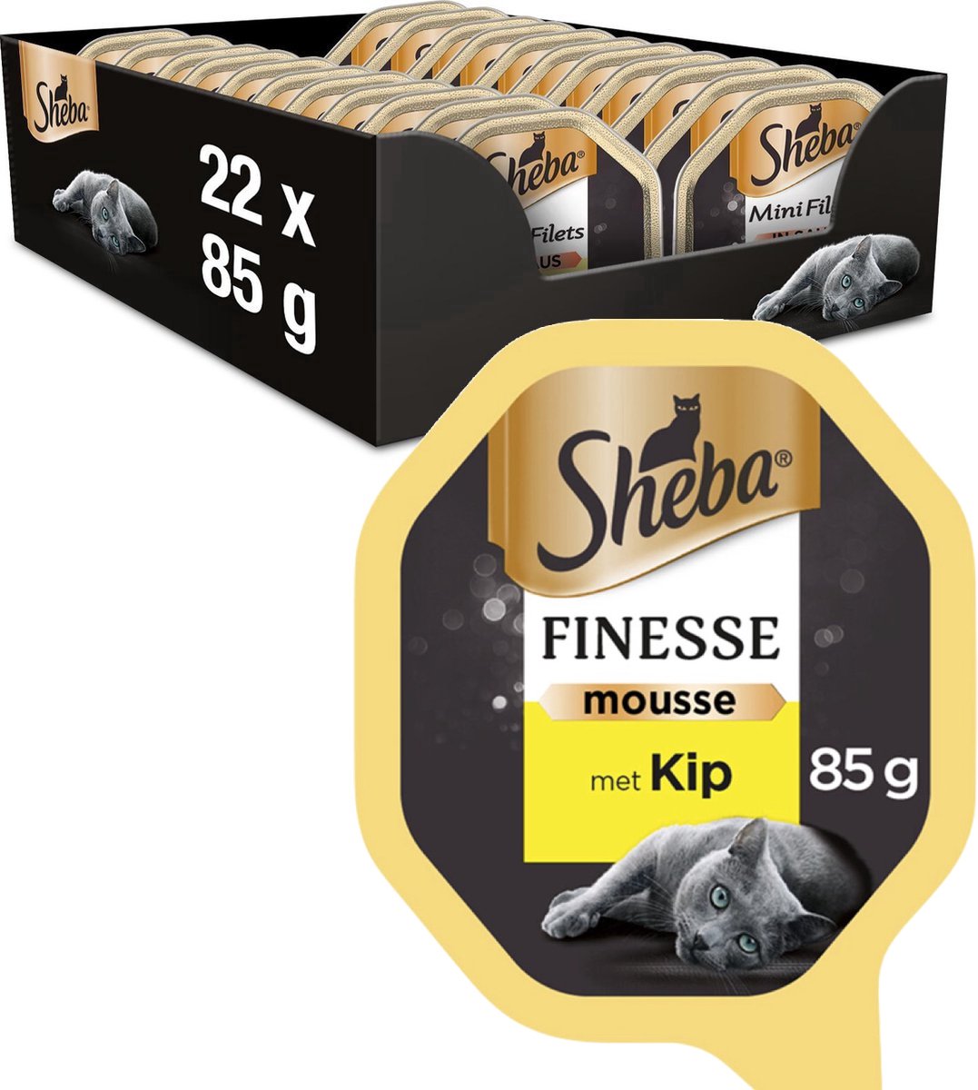  Sheba Finesse - Katten Natvoer - Mousse - Kip - 22 X 85 Gr