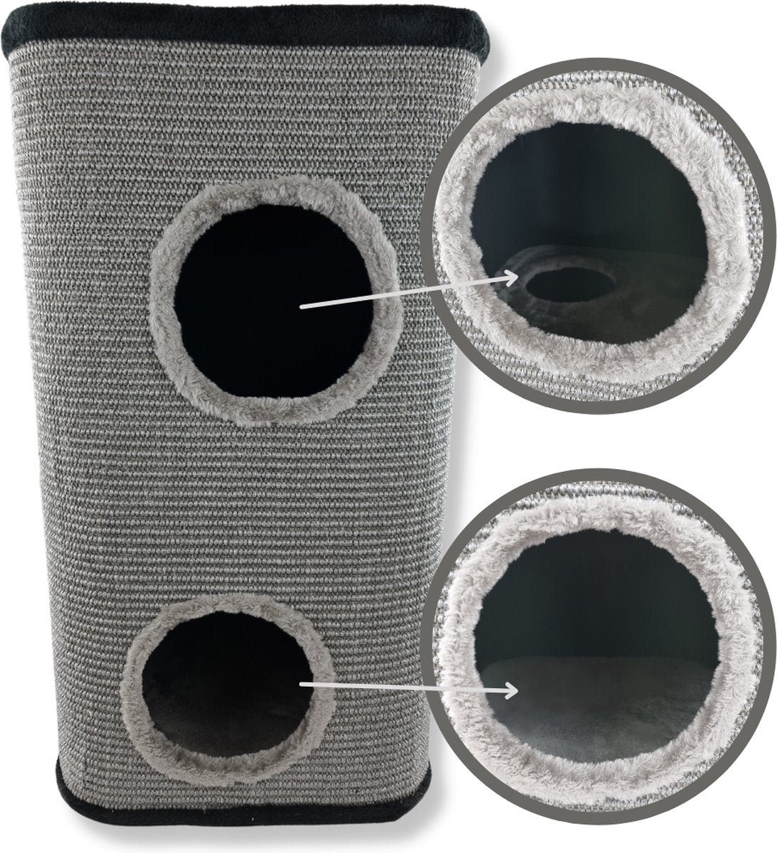  Topmast Krabton Cattower - Grijs - Maat L - 76 Cm - Krabpaal - Krabton Voor Katten