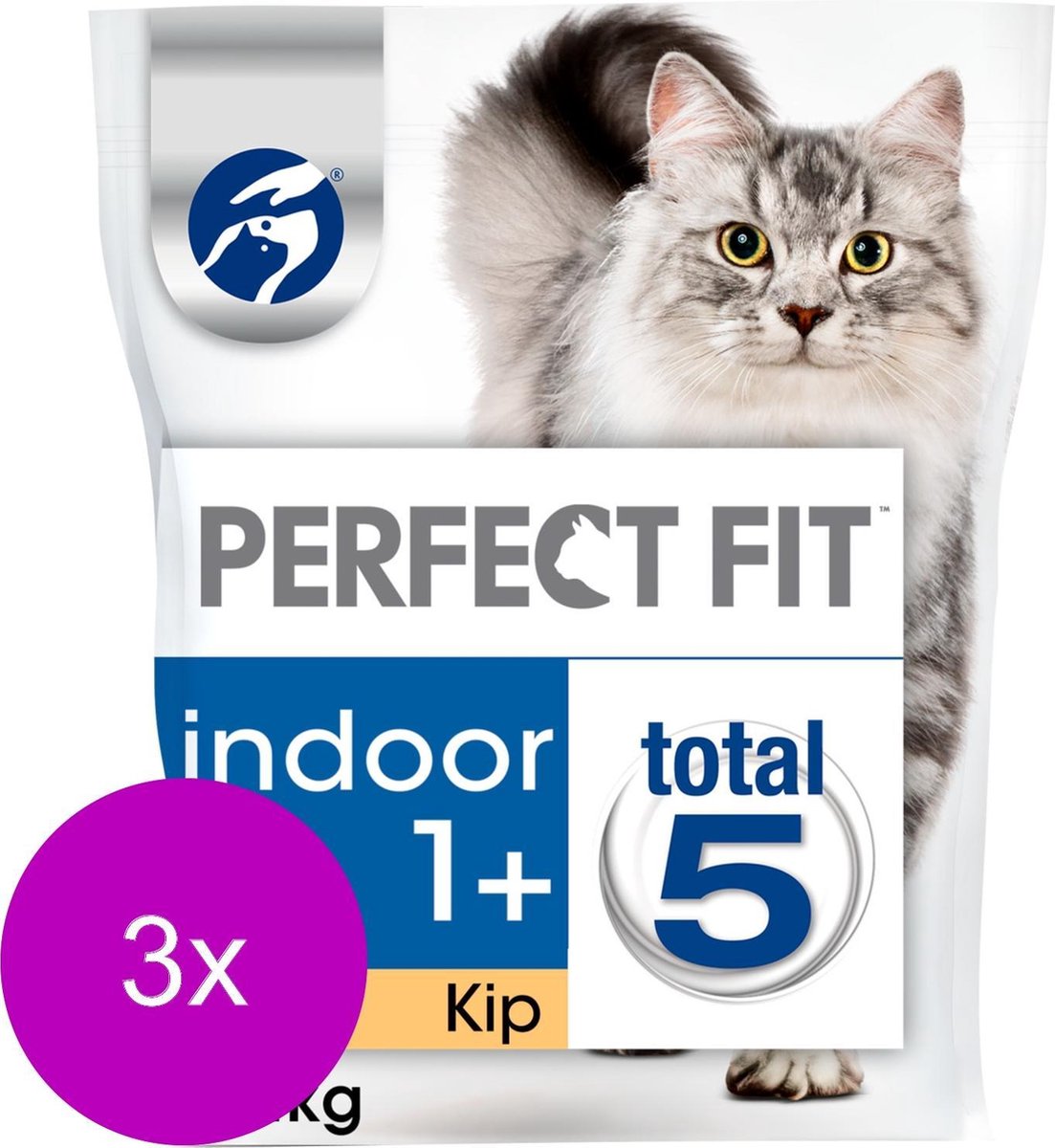  Perfect Fit Droogvoer Adult Indoor Kip - Kattenvoer - 3 X 1.4 Kg