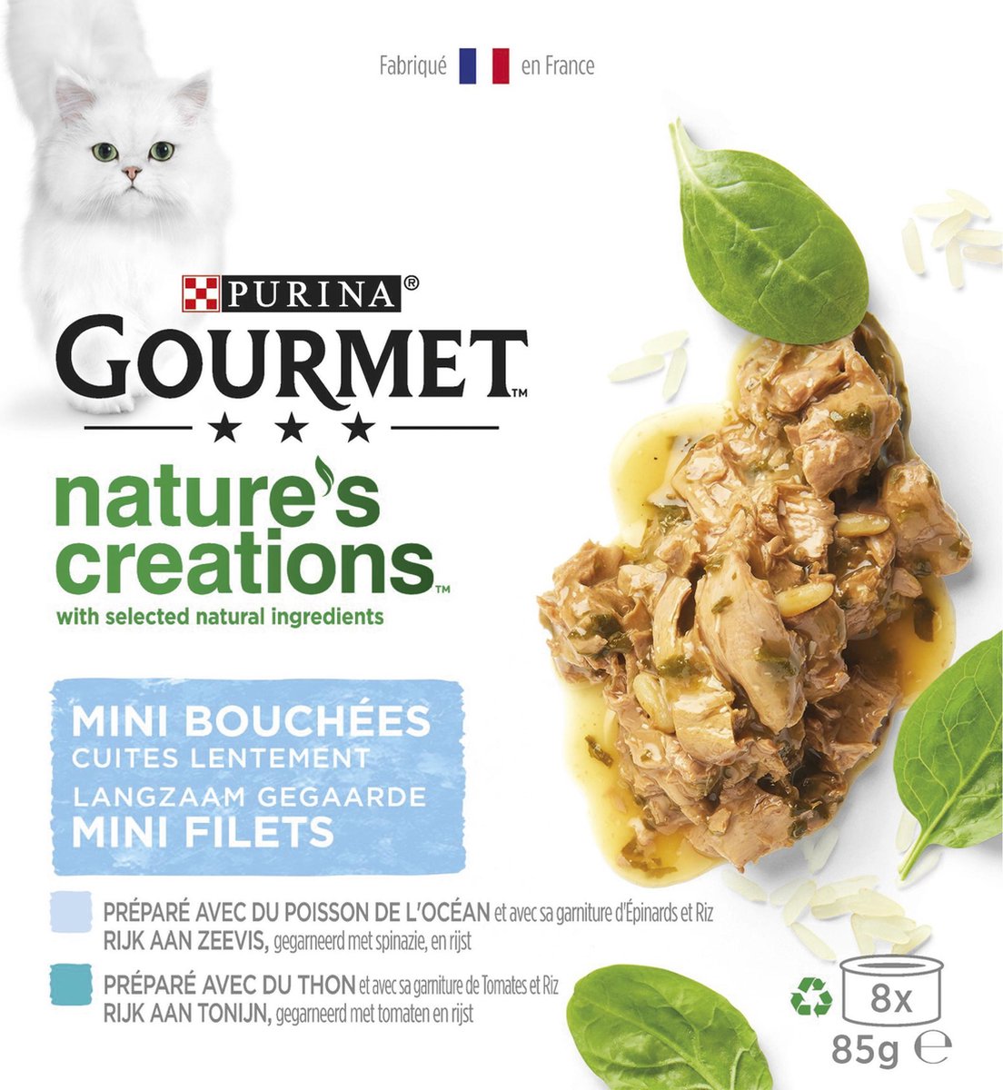  Gourmet Nature's Creations - Kattenvoer Natvoer - Zeevis - 48 X 85 Gr