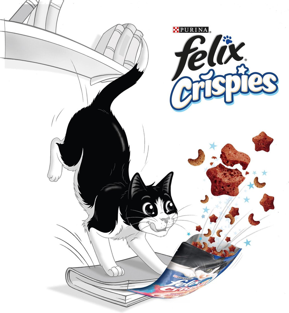  Felix Crispies - Kattensnacks Zalm &amp; Forel - 8 X 45g