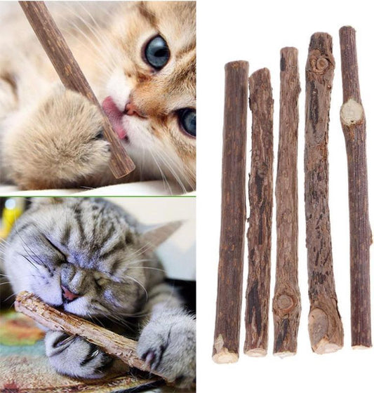 Merkloos Kattenkruid Stokjes|Kattensnacks|Catnip|Matabi Stokjes|100% Natuurlijk|10 Stuks