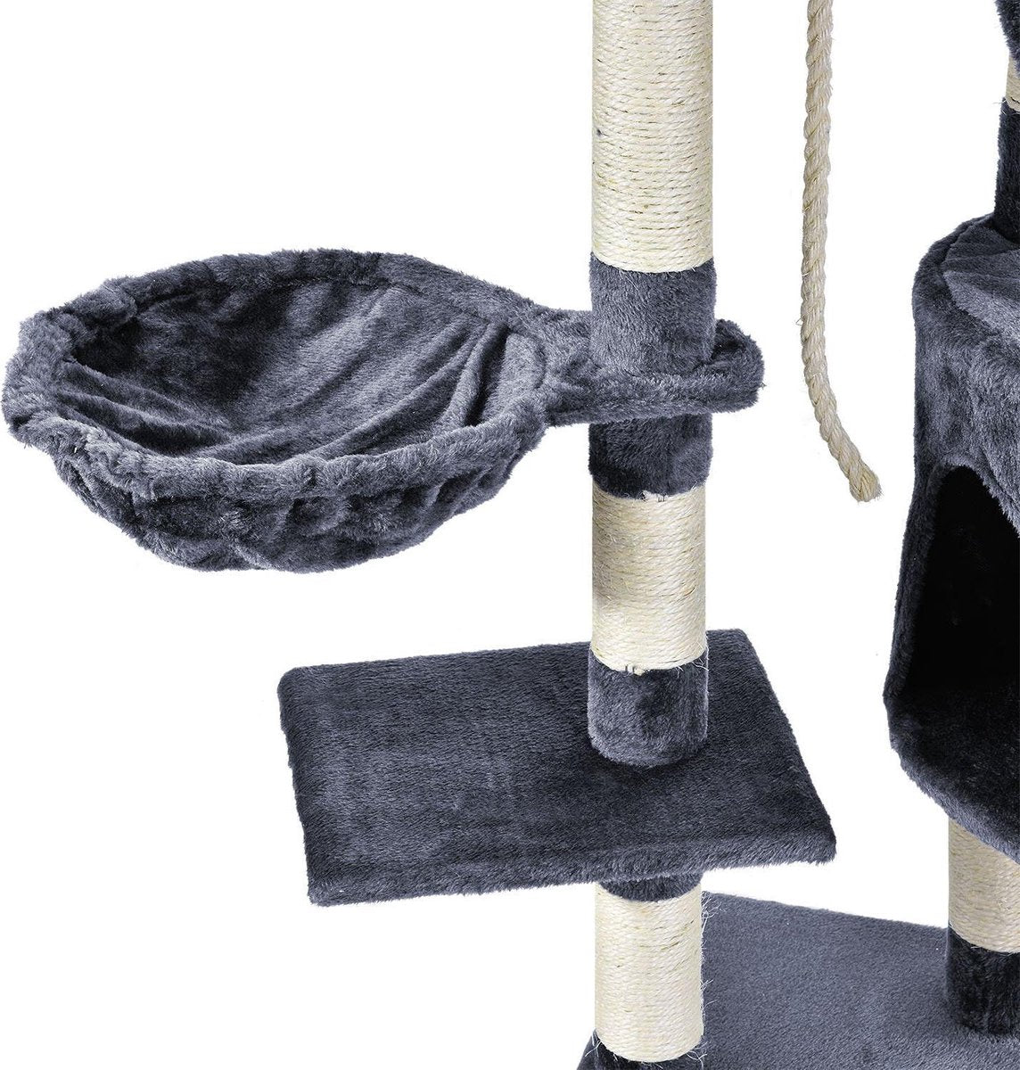 Merkloos Katten Krabpaal Buffy - 118 X 50 X 40 Cm - Grijs