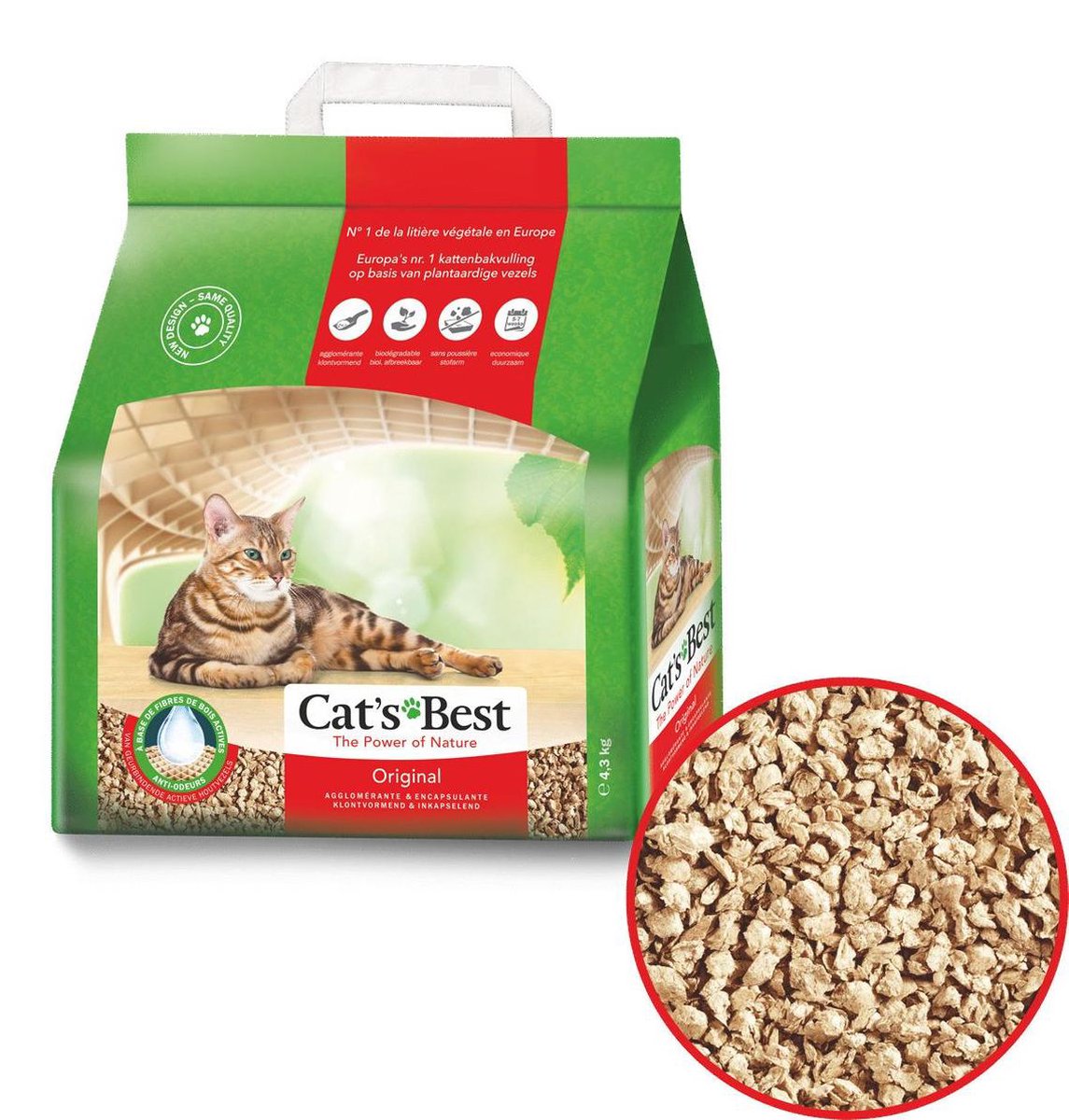 Cat's Best Original - Kattenbakvulling - 20 L