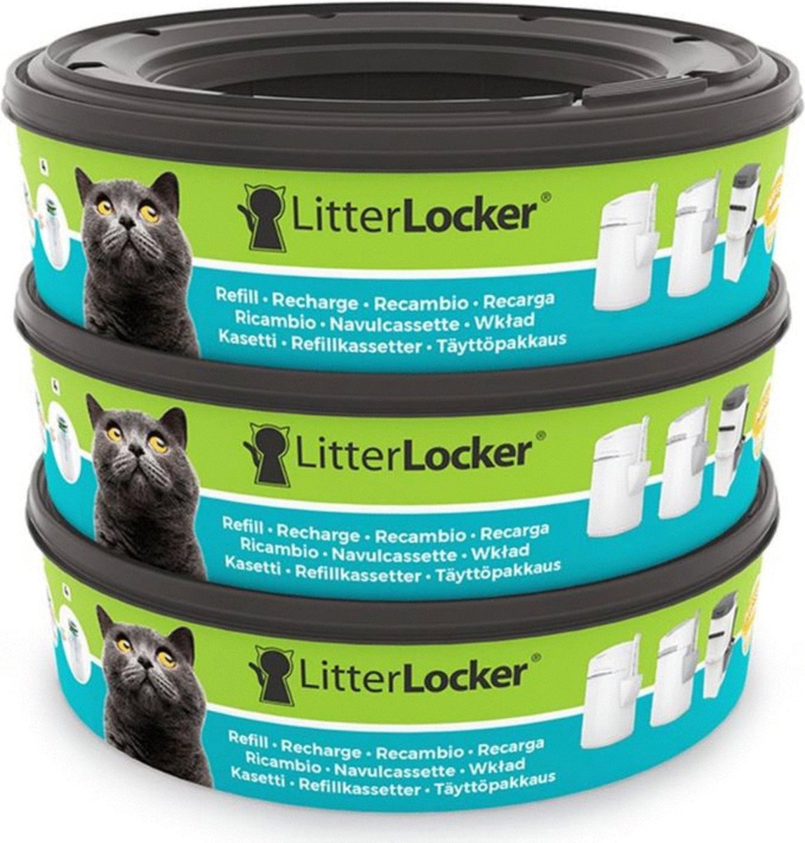  LitterLocker Kattenbakfilter Navulling - 3 St.