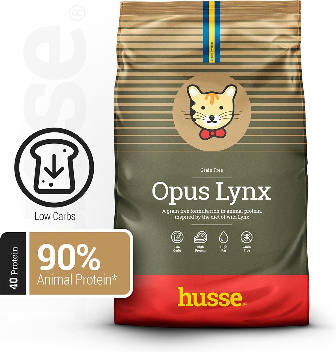  Husse Opus Lynx Graanvrij Kattenvoer - 7 Kg