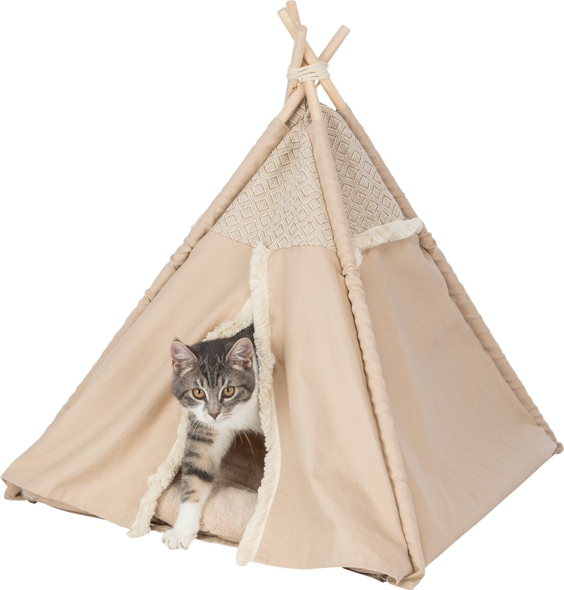 Trixie Kattenmand Tipi Boho Beige - 55X55X65 CM