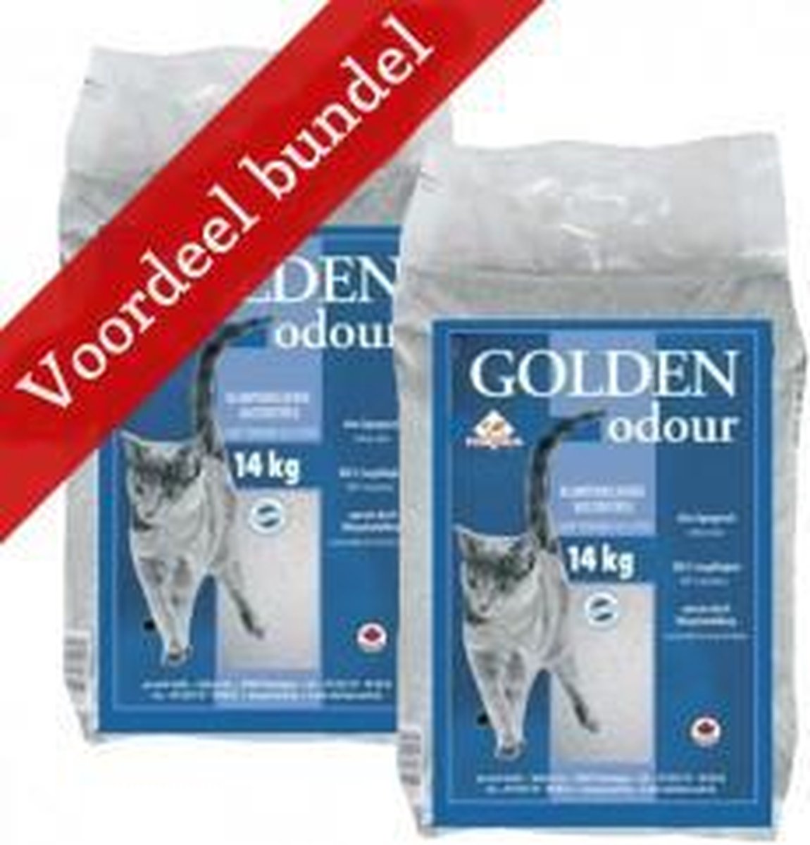  Pet-Earth Golden Odour - Kattenbakvulling - Perfecte Klontvorming - 2 X 14 Kg