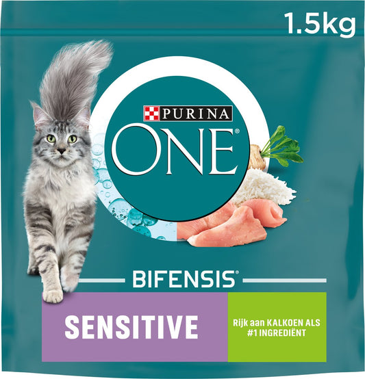  6x Purina One Sensitive Kalkoen 1,5 Kg