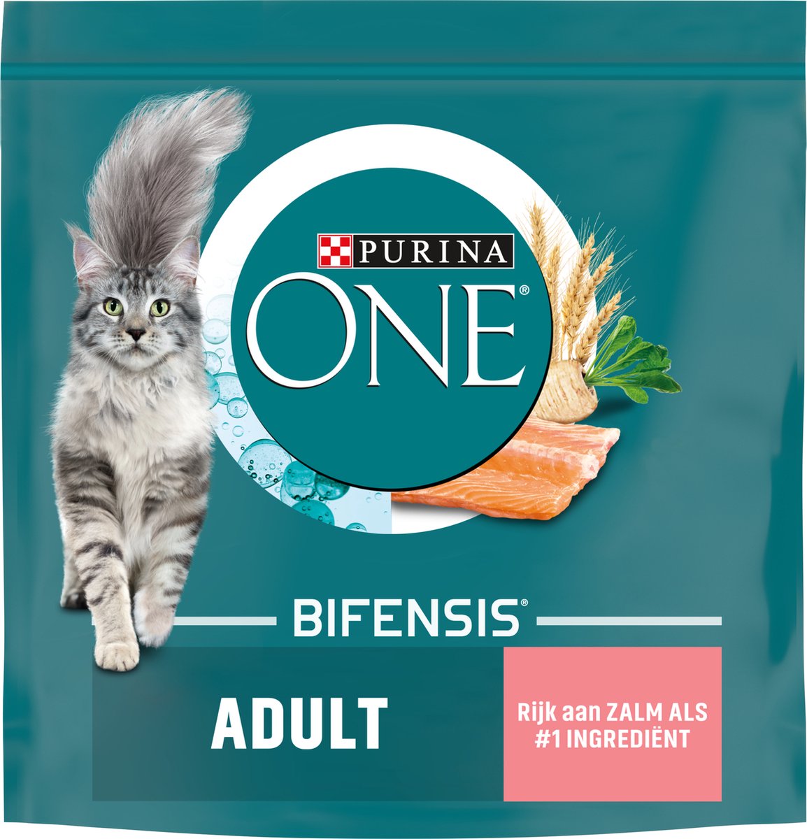  Purina ONE Adult - Kattenvoer Zalm &amp; Volkoren Granen - 3kg