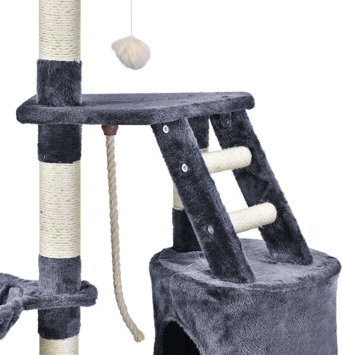 Merkloos Katten Krabpaal Buffy - 118 X 50 X 40 Cm - Grijs