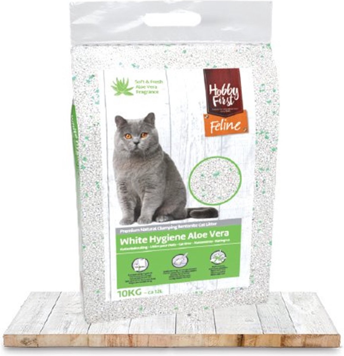  Hobby First Feline White Hygiëne Aloe Vera 12 Ltr