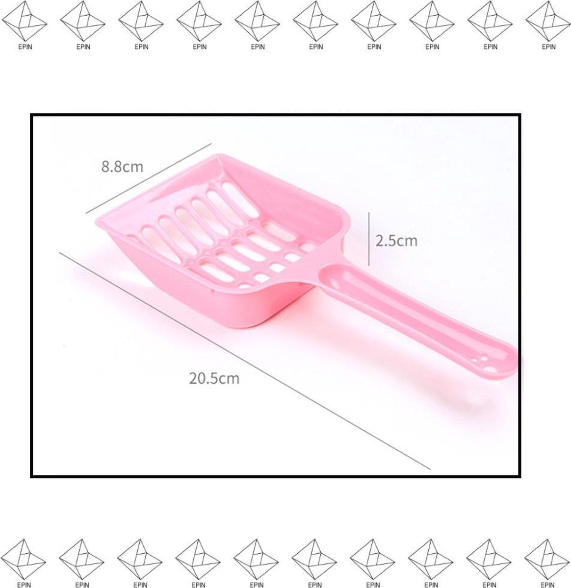 Merkloos EPIN | Kattenbak Schepje | Poep Schep | 20 CM | Roze