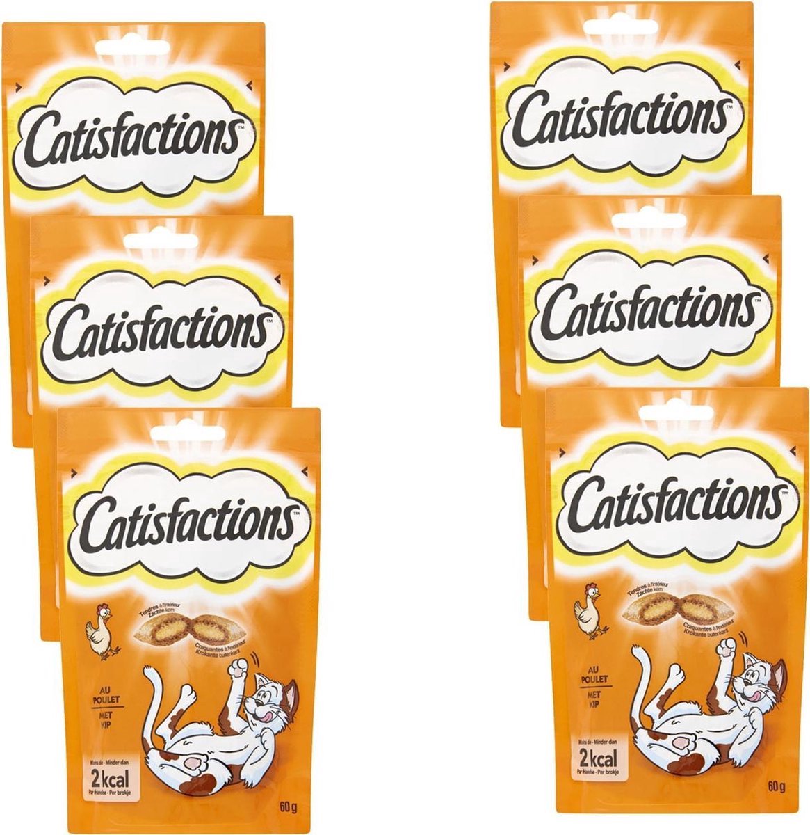  Catisfactions Kattensnoepjes - Kip - 6 X 60g