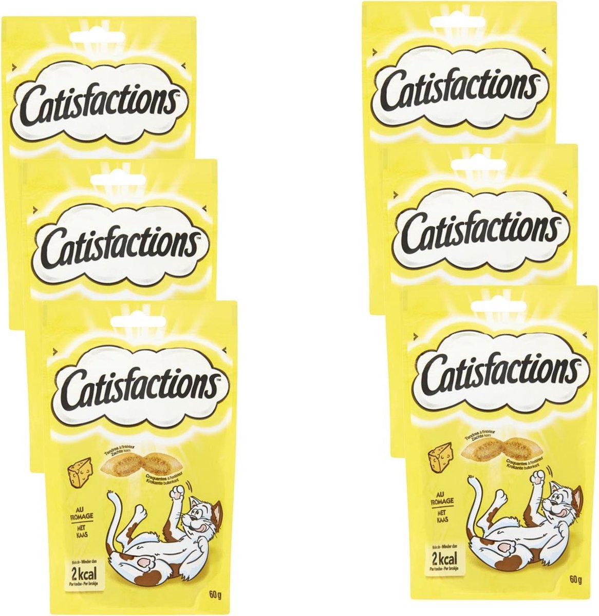  Catisfactions Kattensnack - Kaas - 6 X 60 Gr