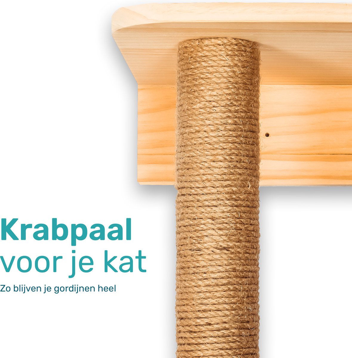  LBB - Katten Klimmuur - Krabpaal Met Muurplank - 60x30x26 Cm - Katten Klim Wand - Krabpaal Muur - Klimmuur Kat - Katten Klim Wand - Ook Voor Zware Katten - Krabpaal Voor Grote Katten - Kattenspeeltjes