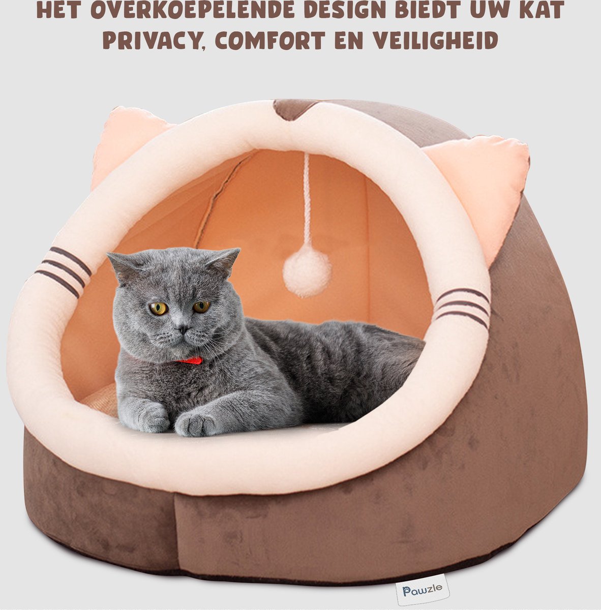  Kattenmand - Kattenhuis - Kattenbed - Kattenhangmat - Poezenmand - Kattenkussen - 40 Cm